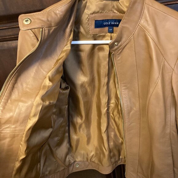 Cole Haan leather jacket NWT - Picture 2 of 2